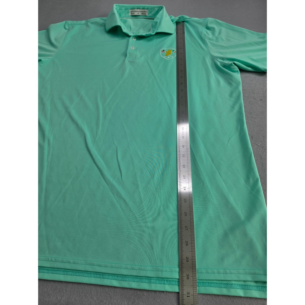Holderness & Bourne Polo Shirt Mens XL Mint Green Stretch Logo Golf Performance - Picture 5 of 8